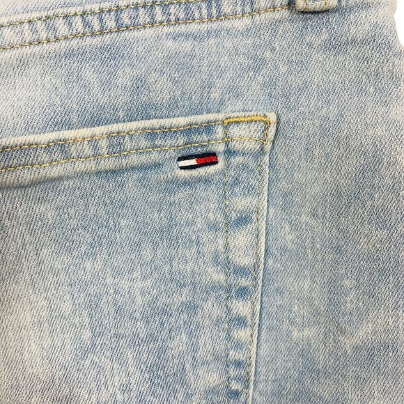 Tommy Hilfiger mini Fringe Skirt for Women light denim sz 8 - Picture 8 of 15